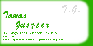 tamas guszter business card